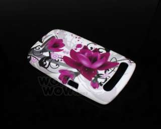 Flower Soft Gel Silicone Skin Rubber Case Cover for Blackberry Curve 