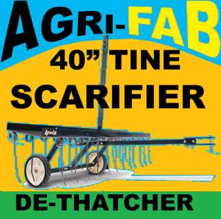 agri fab lawn sweeper for easy removal of thatch and yard waste after 