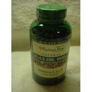 Puritans Pride Premium Natural Flax Oil 1000 Mg.   Omega 3,6 & 9 Cold 