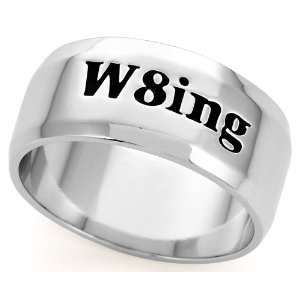   Engraved Purity Abstinence Promise Ring with Bold band (12) Jewelry