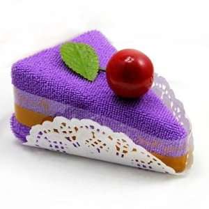 (Price/dozen)Purple Yam Cheese Cake Towel Favors, Dessert Towel 