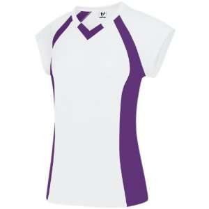 High Five Women s Axiom Custom Volleyball Jerseys WHITE/PURPLE WXL 