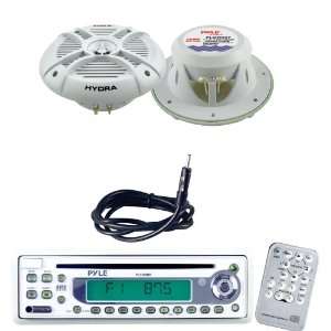 Pyle Marine Radio Receiver, Speaker and Cable Package   PLCD9MR AM/FM 