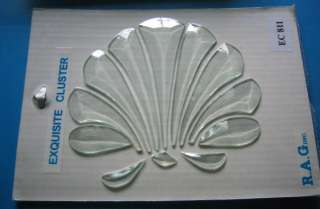 STAINED GLASS BEVEL CLUSTER SCALLOP SEA SHELL EC811  