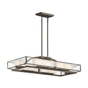   10 Light Isola Rectangular Chandelier, Olde Bronze