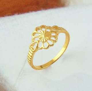 18K Real Gold Filled Lovely Gift Sun Flower Ring 7# 8#  
