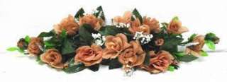 Light BROWN LATTE SWAG Silk Wedding Flowers Roses Arch Gazebo Decor 