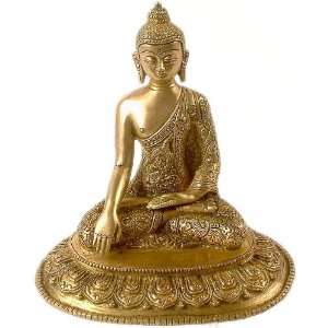  Buddha in Earth Touching Gesture (Robes Ornately Decorated 