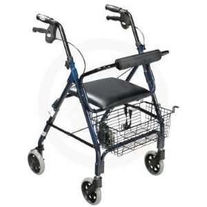   726RD Aluminum Rollator with Padded Seat   Red