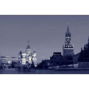 St. Basils Cathedral and Kremlim, Red Square, Moscow, Russia by Jon 