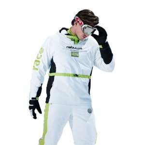  Nebulus Skidoo Race, Ski Jacket, Mens, White/Green 