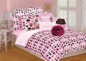 Thro Ltd. Cupcakes Full/Queen Comforter Set, Pink/Brown  