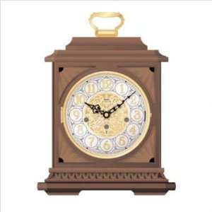  Seiko AHW103BLH Emblem Brown Mantel and Tabletop Clock 