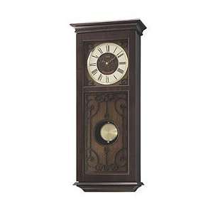  Seiko Dark Brown Wood Case Wall w/Pendulum Clock 