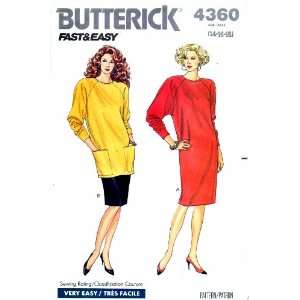  Butterick 4360 Sewing Pattern Dress Tunic Skirt Size 14 