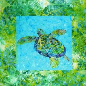 Tropical Honu SEA TURTLE~ Batik Applique Quilt Pattern  