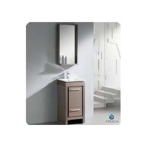   Small Modern Bathroom Vanity FVN8118GO Gray Oak