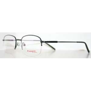   FLEXIBLE TITANIUM FX6 Mens New Black Eyeglass Frame 