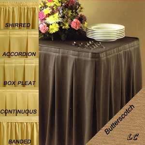   Feet Butterscotch Wyndham Linen Table Skirts Wholesale