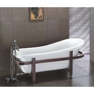 Acrylic Slipper Tub with Wooden Cradle The Saturn Princess 30 x 61
