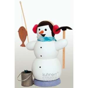  German Incense Smoker Snow Woman Ice Fisher, 5 Inch