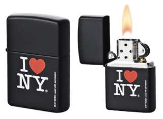 LOVE NY_BLACK MATTE_WINDPROOF USA ZIPPO LIGHTER_24798  