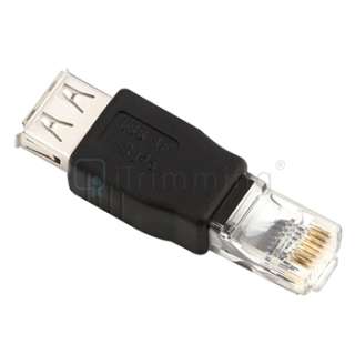   to RJ45 Ethernet Adapter F/M+6Ft Type A to A USB Cable M/M For PC
