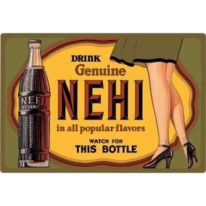  Nehi Soft Drink Vintage Ad Sign   Tin Nehi SIgn