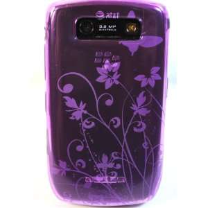  Clear Purple Butterfly Flower Garden Crystal Candy TPU 