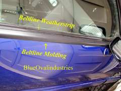   Coupe & Hatchback Door Beltline Seals Moldings, 4 Piece Set  