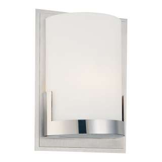   077 Convex Brushed Aluminum Contemporary Modern Wall Sconce  