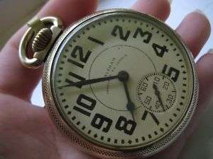 Antique 23J Waltham Vanguard Railroad Pocket Watch  