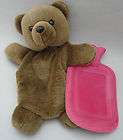 Fun Child Kids HOT WATER BOTTLE with Brown Plush TEDDY BEAR Cover 