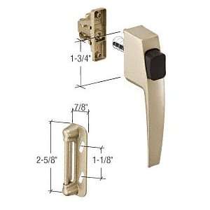  Screen and Storm Door Latch, Push Button Type, Gold, 1 3/4 