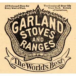  1893 Ad Garland Range Stoves Ranges Ovens Household 