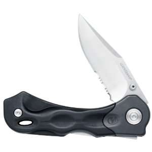 LEATHERMAN Knife h501 Straight/Serrated Edge Black Nylon Sheath, Box 