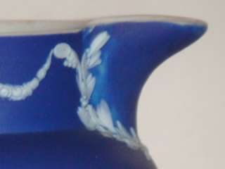 Antique Wedgwood Cobalt Blue Jasperware Small Pitcher  
