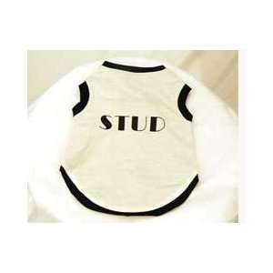  Black and White Stud Sleeveless Dog T  Shirt (XSmall) Pet 