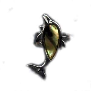  Mother Of Pearl Dolphin Ring 