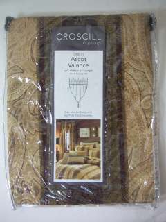 Brand New Croscill Home Ascot Window Valance Drapery   Merlot First 