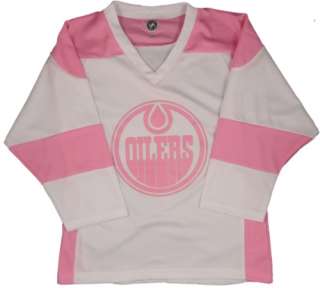 NEW Edmonton Oilers NHL Hockey Pink Jersey L XL Girls  