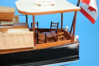   BOAT WOODEN MODEL VINTAGE CABIN CRUISER HAND MADE NOT A KIT NEW  