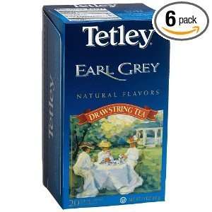  Tetley Earl Grey Tea, 20 count Drawstring Tea Bags (Pack 