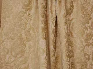 floral chenille fabric in an antique tone on tone gold. This fabric 