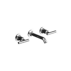 Purist Two Handle Wall Mount Bathroom Faucet Trim with 8.25 Spout and 