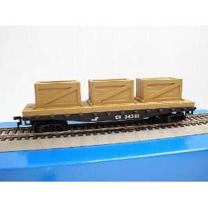   Rail Flat Car #34381 w/3 Crate Load HO Scale by Tyco Toys & Games