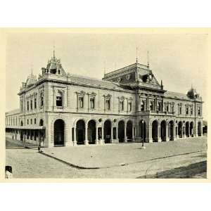 1906 Print Railway Uruguay Terminal Station Montevideo 