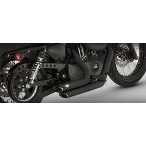 Vance & Hines 47219 Black Shortshots Staggered Exhaust For Harley 