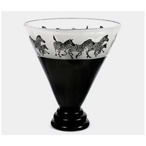 Correia Designer Art Glass, Vase Zebras