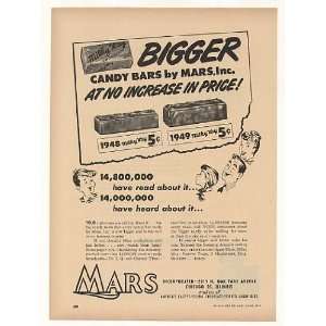  1949 Mars Milky Way Candy Bar Bigger Same Price Trade 